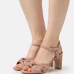 Z62T1321 Women Anna Field Leather Sandals Light Pink