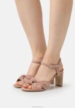 Z62T1321 Women Anna Field Leather Sandals Light Pink