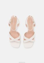 Z62T1323 Women Anna Field Leather Sandals Off-White - Image 6