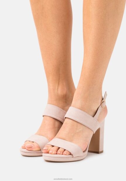 Z62T1324 Women Anna Field High Heeled Sandals Light Pink