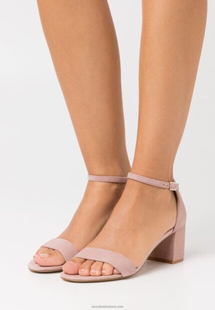 Z62T1326 Women Anna Field Leather Sandals Rose