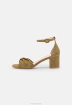 Z62T1332 Women Anna Field Leather Sandals Khaki - Image 2