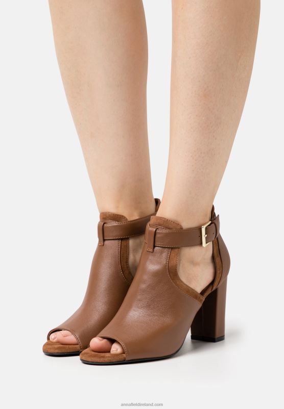 z62t1333_women_anna_field_leather_ankle_cuff_sandals_cognac.jpg Z62T1333 Women Anna Field Leather Ankle Cuff Sandals Cognac - Image 1