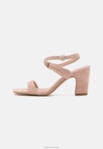 Z62T1336 Women Anna Field Leather High Heeled Sandals Rose Gold-Coloured - Image 2