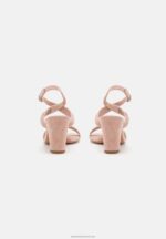 Z62T1336 Women Anna Field Leather High Heeled Sandals Rose Gold-Coloured - Image 4