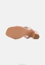 Z62T1336 Women Anna Field Leather High Heeled Sandals Rose Gold-Coloured - Image 5