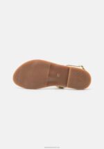Z62T1337 Women Anna Field Leather Sandals Gold - Image 5