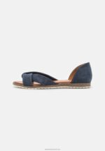 Z62T1340 Women Anna Field Leather Sandals Dark Blue - Image 2