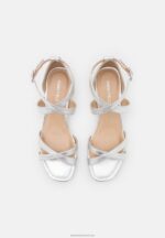 Z62T1356 Women Anna Field Comfort Sandals Silver - Image 6