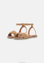 Z62T1357 Women Anna Field Leather Sandals Beige - Image 3