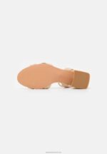 Z62T1359 Women Anna Field Leather Sandals Beige - Image 5