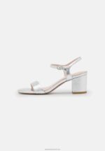 Z62T1362 Women Anna Field Leather Sandals Silver - Image 2