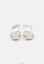 Z62T1367 Women Anna Field Leather Sandals White - Image 4