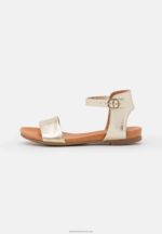 Z62T1371 Women Anna Field Leather Sandals Gold-Coloured - Image 2