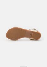 Z62T1371 Women Anna Field Leather Sandals Gold-Coloured - Image 5