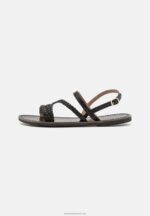 Z62T1379 Women Anna Field Leather Sandals Black - Image 2