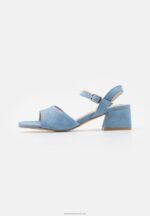 Z62T1382 Women Anna Field Leather Sandals Light Blue - Image 2