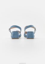 Z62T1382 Women Anna Field Leather Sandals Light Blue - Image 4
