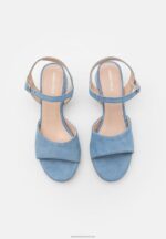 Z62T1382 Women Anna Field Leather Sandals Light Blue - Image 6