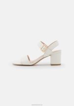 Z62T1383 Women Anna Field Leather Sandals White - Image 2