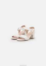 Z62T1383 Women Anna Field Leather Sandals White - Image 3