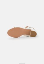 Z62T1383 Women Anna Field Leather Sandals White - Image 5