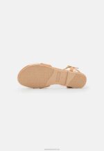 Z62T1385 Women Anna Field Leather Sandals Beige - Image 5