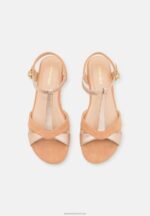 Z62T1385 Women Anna Field Leather Sandals Beige - Image 6