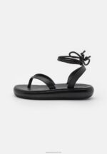 Z62T1386 Women Anna Field Leather Sandals Black - Image 2