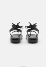 Z62T1386 Women Anna Field Leather Sandals Black - Image 4