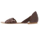 Z62T1389 Women Anna Field Leather Sandals Cognac