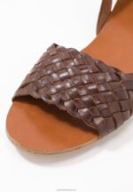 Z62T1389 Women Anna Field Leather Sandals Cognac - Image 10