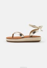 Z62T1390 Women Anna Field Leather Sandals Gold - Image 2