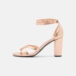 Z62T1392 Women Anna Field Leather Sandals Rose Gold Coloured