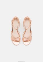 Z62T1392 Women Anna Field Leather Sandals Rose Gold Coloured - Image 5