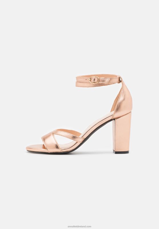 z62t1392_women_anna_field_leather_sandals_rose_gold_coloured.jpg Z62T1392 Women Anna Field Leather Sandals Rose Gold Coloured - Image 1