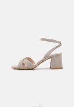 Z62T1393 Women Anna Field Leather Sandals Grey - Image 2
