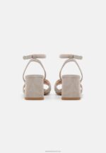 Z62T1393 Women Anna Field Leather Sandals Grey - Image 4