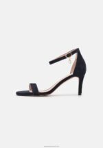 Z62T1395 Women Anna Field Leather Sandals Dark Blue - Image 2