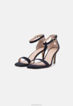 Z62T1395 Women Anna Field Leather Sandals Dark Blue - Image 3