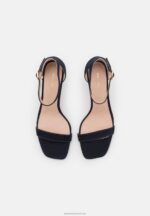 Z62T1395 Women Anna Field Leather Sandals Dark Blue - Image 6
