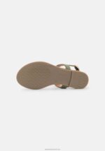 Z62T1399 Women Anna Field Leather Sandals Khaki - Image 5