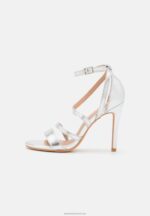 Z62T1402 Women Anna Field High Heeled Sandals Silver - Image 2