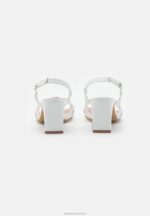 Z62T1405 Women Anna Field Leather Sandals White - Image 4