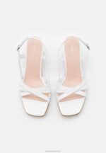 Z62T1405 Women Anna Field Leather Sandals White - Image 6