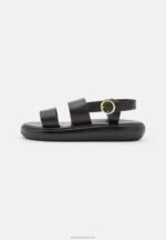 Z62T1407 Women Anna Field Leather Sandals Black - Image 2