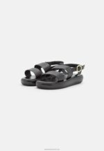 Z62T1407 Women Anna Field Leather Sandals Black - Image 3