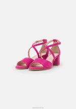 Z62T1408 Women Anna Field Leather Sandals Pink - Image 3