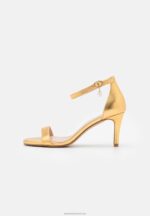 Z62T1409 Women Anna Field Leather Sandals Gold - Image 2