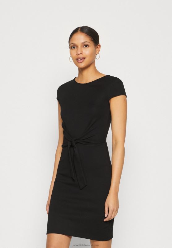 z62t140_women_anna_field_jersey_dress_black.jpg Z62T140 Women Anna Field Jersey Dress Black - Image 1